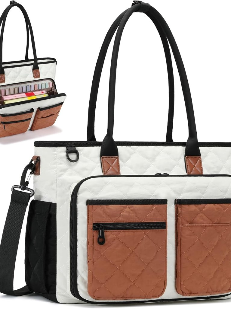 Teacher Tote Bag For Women, Large Teacher Work Bag With Accordion File Organizer